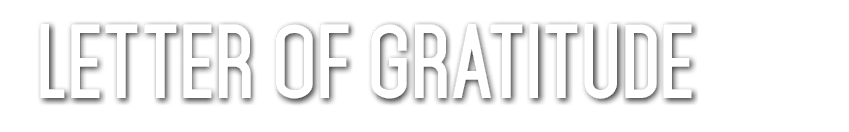Letter of Gratitude 